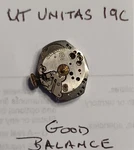 Ut Unitas 19C 17 Jewel Watch Movement Good Balance ,starts/stops. Fixed Price $24.98.