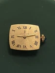 Gold Tone Linen Dial Corum Ladies Watch Movement Eta 2412 With Cabochon Crown. Fixed Price $60.00.