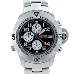 Beuchat Scub Mens Chronograph Alarm Watch Black Dial Steel Swiss 200M Diver Date. Fixed Price $134.50.