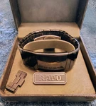Rado Ceramic Black Face Mens Watch 111.0294.3 1993. Fixed Price $865.00.