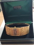 Rotary Vintage Tigers Eye Gold Plated Bracelet Watch Mens Or Ladies. Box Runs. Fixed Price $259.90.