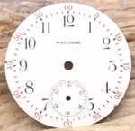 Waltham Pocket Watch Dial Breguet Numeral Indices 28.2MM Wide (F4N3). Fixed Price $19.95.