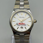 Bulova Ryder Womens Watch 26MM White Dial Two Tone 98M102 Date 7.75". Fixed Price $69.99.