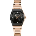 Bulova Women's Quartz Rose Gold Stainless Steel Diamond Gemini Watch 30MM 97P158. Fixed Price $217.99.
