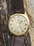 Bulova Accutron 1973 10K Plated/gold Filled Watch Sunburst Dial 2180 N3. Fixed Price $225.00.
