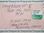 Oem ROLEX1560-7971 Hairspring Protecting Cal. 1530 & 1565 Nos=new Sealed. Fixed Price $69.95.