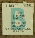 Genuine Bulova 11BKAC Day Star With Dial Disc 591 Watch Part New Old Stock. Fixed Price $24.99.
