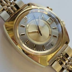 Omega Seamaster Memomatic Mens 40MM 1970S Gold Capped Automatic Alarm RA693. Fixed Price $3528.00.