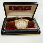Vintage Gruen Precision Watch 17 Jewel 10KT Gold Filled Leather Band. Fixed Price $199.99.