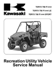 2010-2013 KAWASAKI-TERYX-750-FI-4 4-LE-SERVICE-MANUAL Comb Bound. Fixed Price $44.46.
