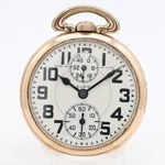 Vintage 16S Elgin Raymond Wind Indicator 23J Railroad Pocket Watch 494 10K Gf. Fixed Price $1101.75.