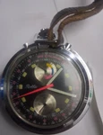 Rollie Mechanical Stopwatch Chronograph Dual Dials Transparent Back Silver Metal. Fixed Price $499.00.