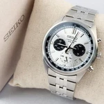 Seiko Essentials SSB425 Men's Chronograph Quartz Watch White Dial Silver Band. Fixed Price $201.00.