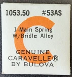Nos Genuine Bulova Caravelle Cal. 1053.50 Watch Mainspring W/ Bridle Part# 53AS. Fixed Price $19.99.