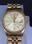 Jules Jurgensen 35MM Swiss Gold Plated President Date/day Men's Watch (LOT2722). Fixed Price $185.00.