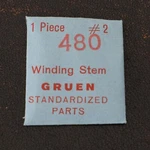 Vintage Gruen Watch 480SS Movement Winding Stem Original Sealed Part (G9D7). Fixed Price $13.49.