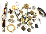 Various Pocket/wrist Watch Parts For Steampunk/crafts - Mixed Lot 6OZ 24. Fixed Price $10.00.