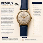 Vintage Benrus #7001 -eta 2451 Automatic Gold Tone Watch C1960 Serviced 33MM 25J. Fixed Price $235.00.
