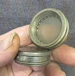 2 Vintage Elgin National Watch Company Movement Display Glass Container Holder. Fixed Price $9.50.