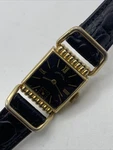 Vintage Lord Elgin Drivers Rose Gold Filled Running Black Dial Wristwatch. Fixed Price $125.00.