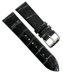 New Watch Band Short 20X18MM Genuine Leather Black Alligator Grain Flat Slim. Fixed Price $24.99.