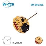 Eta 901.001 Swiss Made Watch Movement Without Disk, Tow Hands, -nos-. Fixed Price $30.49.