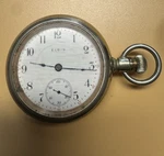 Elgin Pocket Watch Model 4 Grade 335 17JEWEL 1910 Sidewinder Wadsworth Case Asis. Fixed Price $105.00.