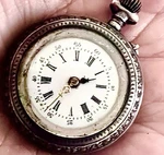 Antique Ladies Swisspocket Watch .800 Fine Silver Case, Circa 1890 1910. Fixed Price $135.00.
