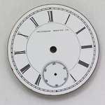 Illinois Watch Co. 18 Size Double Sunk White Enamel Vintage Pocket Dial. Fixed Price $45.00.