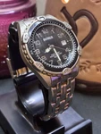 Benrus BNW707 Mens Watch Silver Tone Black Dial Date Quartz Military Diver Style. Fixed Price $40.00.