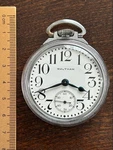 Waltham Pocket Watch Hand Wound Vintage White Dial Back Dent With. Fixed Price $179.00.