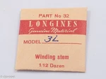 Longines Genuine Material Stem Part 32 For CAL.3L. Fixed Price $29.95.