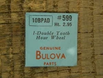 Genuine Bulova 10BPAD Double Tooth Hour Wheel 599 Watch Part New Old Stock. Fixed Price $15.99.