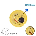 Eta F07.111 Swiss Watch Movement, Black Date Disk On 6, 3 Hands, Jewels.. Fixed Price $30.00.