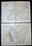 1897 Illinois Maps, Set Of Fm Century Atlas Plate 20 & 21 See Descrip. Fixed Price $60.00.