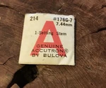 Vintage Bulova Accutron 214 Setting Stem 7.44MM Watch Part #176G-7 Package. Fixed Price $24.99.