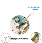 Eta 951.111 Rado-swiss MOVEMENT-H:5.64MM-WHITE Date 3-WITHOUT Hour Wheel. Fixed Price $132.00.