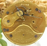 Antique Pocket Watch Movement Columbus 18 Size 11 Jewels Open Face Gilded. Fixed Price $69.00.