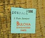 Genuine Bulova 10BZACD Date Jumper 596 Watch Part New Old Stock. Fixed Price $21.99.