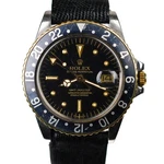 Rolex Gmt Master 1979 1675 Black Nipple 14K Steel Cal 1575 40MM Bracelet + Strap. Fixed Price $10950.00.