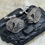 Sterling Silver .925 Cufflinks Vintage Caravelle Watch Movements Oval Cushion. Fixed Price $149.99.
