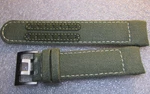 Hamilton - Nylon/leather Green Wrist Band Strap 22MM Swiss New Old Stock. Fixed Price $75.57.