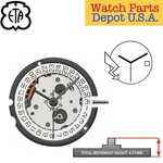 Genuine Eta 804.112 Swiss Made Quartz Movement, 3 Hands, Date New. Fixed Price $24.95.