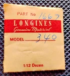 Longines 340 Bushing For Reversing Gear (lower) Watch Part #1667. Fixed Price $19.95.