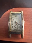 Vintage Men's Mimo Curver Wrist Watch Cal. 7557 Keeping Time 17 Jewel. Fixed Price $120.00.