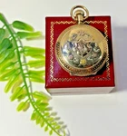 Elgin 14K Solid Tri Color Gold Lady Pocket Watch 10 Point Buck 36.7 Gr. Works. Fixed Price $2495.00.