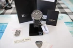 Vestal Unisex HEI3CM02 Heirloom Chrono Analog Display Quartz Black Watch. Fixed Price $60.00.
