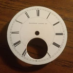 New Never Used Hampton Beautiful, Porcelain Enameled, 18 Size Pocket Watch Dial. Fixed Price $55.00.