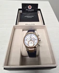 Mulco Women's Watch Blue Frost Swiss Quartz Chronograph, Never Used, Box, Papers. Fixed Price $120.00.