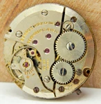 Vintage Benrus Dr 23 17 Jewel Men's Wrist Watch Movement With Black Dial & Stem. Fixed Price $39.00.